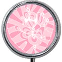 Pink Zendoodle Mini Round Pill Box View1