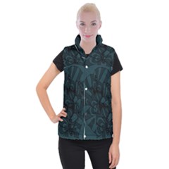 Green Zendoodle Women s Button Up Vest by Mazipoodles