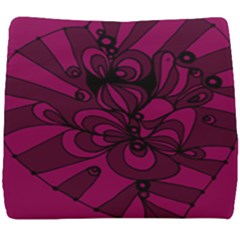 Aubergine Zendoodle Seat Cushion by Mazipoodles