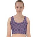 Kaleidoscope Scottish Violet Velvet Racer Back Crop Top View1