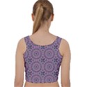 Kaleidoscope Scottish Violet Velvet Racer Back Crop Top View2