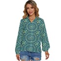 Kaleidoscope Hunter Green Women s Long Sleeve Button Down Shirt View1