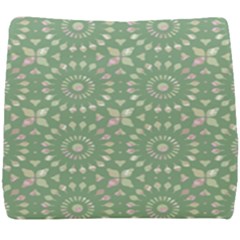 Kaleidoscope Peaceful Green Seat Cushion by Mazipoodles