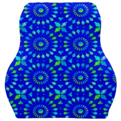 Kaleidoscope Royal Blue Car Seat Velour Cushion  by Mazipoodles