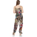 Background Embroidery Pattern Stitches Abstract Sleeveless Tie Ankle Chiffon Jumpsuit View2