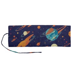 Space Galaxy Planet Universe Stars Night Fantasy Roll Up Canvas Pencil Holder (m) by Uceng