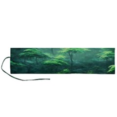 River Forest Woods Nature Rocks Japan Fantasy Roll Up Canvas Pencil Holder (l) by Uceng