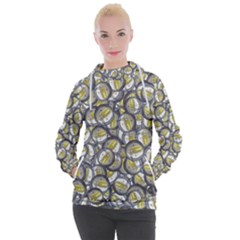 Gong Instrument Motif Pattern Women s Hooded Pullover by dflcprintsclothing