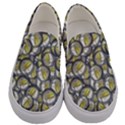 Gong Instrument Motif Pattern Men s Canvas Slip Ons View1