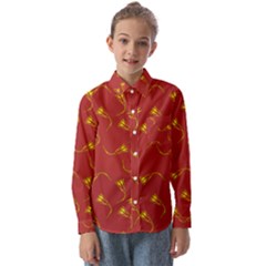 Background Pattern Texture Design Kids  Long Sleeve Shirt by Ravend