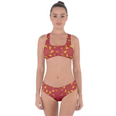 Background Pattern Texture Design Criss Cross Bikini Set by Ravend