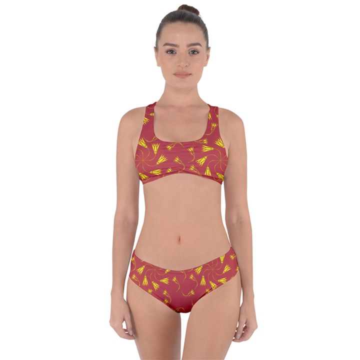 Background Pattern Texture Design Criss Cross Bikini Set