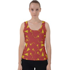 Background Pattern Texture Design Velvet Tank Top by Ravend