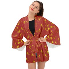 Background Pattern Texture Design Long Sleeve Kimono by Ravend