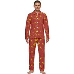 Background Pattern Texture Design Men s Long Sleeve Velvet Pocket Pajamas Set by Ravend