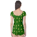 Green Christmas Trees Green Boyleg Leotard  View2