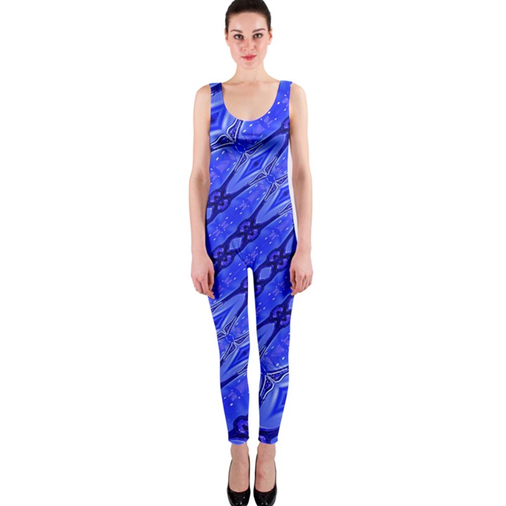 Abstract Tech Modern Pattern One Piece Catsuit