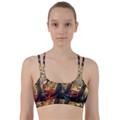 Abstract Texture Forest Trees Fruits Nature Leaves Line Them Up Sports Bra by Pakemis