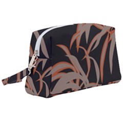 Leaf Leaves Pattern Print Wristlet Pouch Bag (large) by Ravend