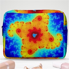 Fractal Starfish Mandelbrot Blue Make Up Pouch (large) by Ravend