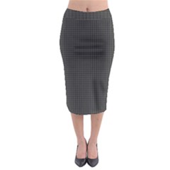 Small Grey Black Plaid Midi Pencil Skirt by violetheavensky