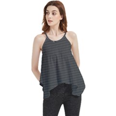 Small Grey Black Plaid Flowy Camisole Tank Top by violetheavensky