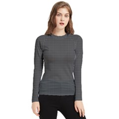 Small Grey Black Plaid Women s Long Sleeve Rash Guard by violetheavensky