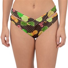 Pinapple Fun Double Strap Halter Bikini Bottom by PaperDesignNest