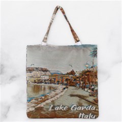 Birds And People On Lake Garda Grocery Tote Bag by ConteMonfrey