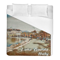 Birds And People On Lake Garda Duvet Cover (full/ Double Size) by ConteMonfrey