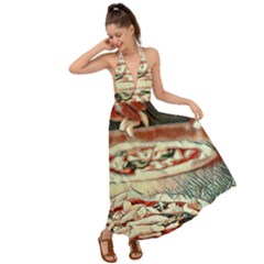 Naples Pizza On The Making Backless Maxi Beach Dress by ConteMonfrey