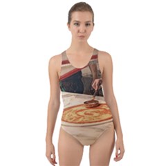 Let`s Make Pizza Cut-out Back One Piece Swimsuit by ConteMonfrey