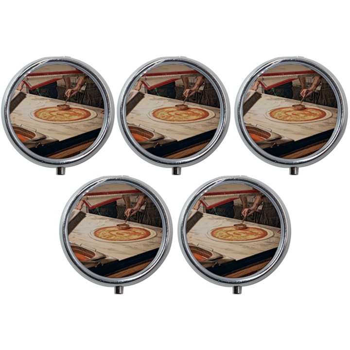 Let`s Make Pizza Mini Round Pill Box (Pack of 5)