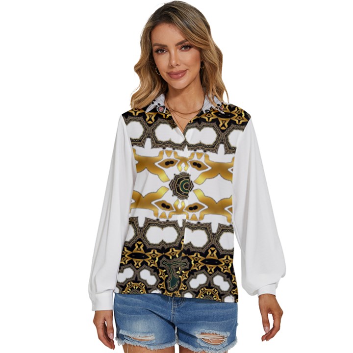  Im Fourth Dimension Trockit Women s Long Sleeve Button Down Shirt