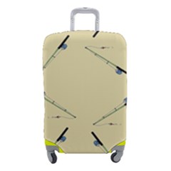 Fishing Rods Pattern Brown Luggage Cover (small) by TetiBright