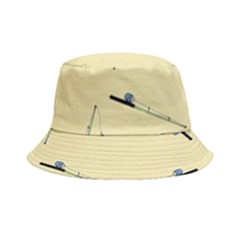 Fishing Rods Pattern Brown Bucket Hat by TetiBright