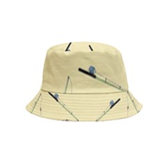 Fishing Rods Pattern Brown Bucket Hat (kids) by TetiBright