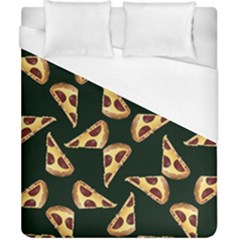 Pizza Slices Pattern Green Duvet Cover (california King Size) by TetiBright