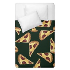 Pizza Slices Pattern Green Duvet Cover Double Side (single Size) by TetiBright