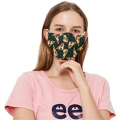 Pizza Slices Pattern Green Fitted Cloth Face Mask (adult) by TetiBright