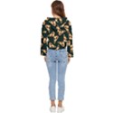 Pizza Slices Pattern Green Women s Lightweight Cropped Hoodie View4