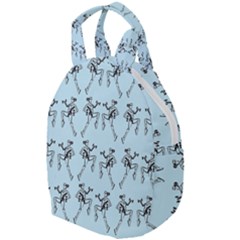 Jogging Lady On Blue Travel Backpacks by TetiBright