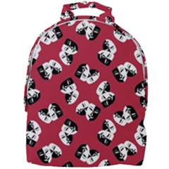 Theater Masks Burgundy Mini Full Print Backpack by TetiBright