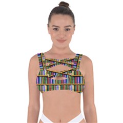 Books On A Shelf Bandaged Up Bikini Top by TetiBright