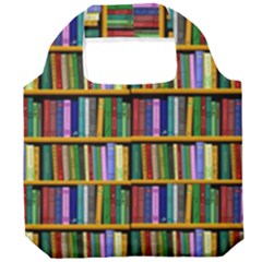 Books On A Shelf Foldable Grocery Recycle Bag by TetiBright