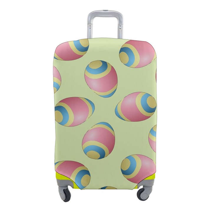 Colorful Easter Eggs Pattern Green Luggage Cover (Small)