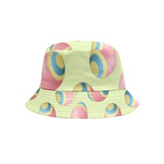 Colorful Easter Eggs Pattern Green Inside Out Bucket Hat (kids) by TetiBright