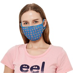 Speak Love Pattern On Blue Crease Cloth Face Mask (adult) by TetiBright