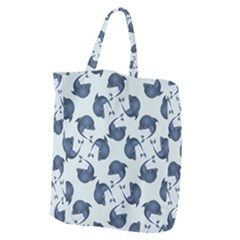 Blue Dolphins Pattern Giant Grocery Tote by TetiBright