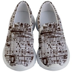 Antique Oriental Town Map  Kids Lightweight Slip Ons by ConteMonfrey